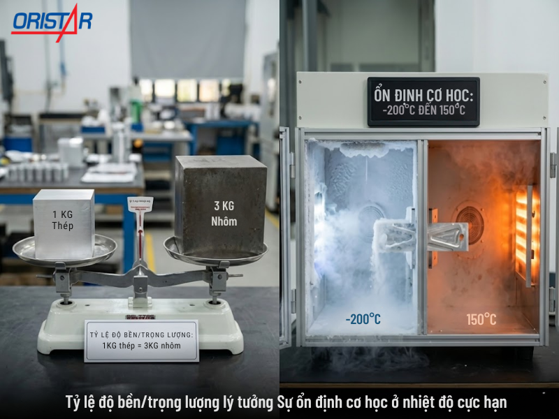 So sánh nhôm và thép